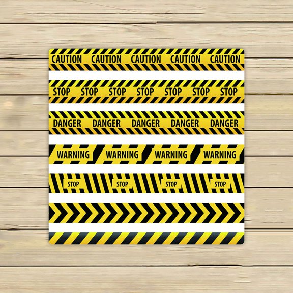 ABPHQTO Tape Caution Danger Yellow Police Line Warning Tape Danger Tape Caution Tape Towels,Beach Bath Pool Sprot Travel Hand Spa Towel 13x13 Inch