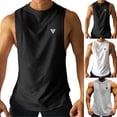 thumbnail image 1 of Sentmoon Tank Tops Men and Crew Neck Summer Sleeveless Shirts for Men Solid Color Quick Dry Loose Plus Size Men Clothes Beach for Layering Under Shirts XL, 1 of 8