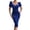 C-Blue259, variant on Summer Formal Dresses For Women Wedding Guest Dress Sexy Low Cut Sweetheart Neck Puffy Short Sleeve Velvet Slim Fit Midi Bodycon With Belt Versatile Dresses