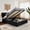 Black2, variant on HMYG Queen Upholstered Hydraulic Storage Platform Bed with Integrated Headboard, Chenille, Beige