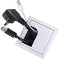 thumbnail image 5 of 4pcs Computer Desk Grommet Square Desk Grommet Aluminum Cable Hole Cover 80 X 80mm For Management Office Computer Desk Wires, 5 of 5