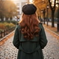 thumbnail image 6 of Women's Cotton Cabbie Hat Warm Adjustable Octagonal Cap for Winter Outdoor Casual Daily Wear Soft Headwear, 6 of 8