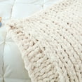thumbnail image 4 of Chunky Knit Throw Blanket, Luxury Soft Cozy Chenille Throw Blanket, Large Throw Bed Blanket for Couch, Sofa, Home Decor,Gift - Machine Washable, 4 of 8