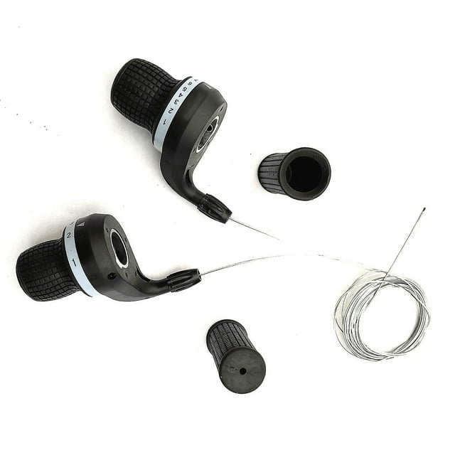 Juego de palanca de cambios de giro para bicicleta, simple Instalación Palanca de cambios de bicicleta ligera de 3/7 velocidades Kit de empuñaduras antideslizantes para manillar de bicicleta