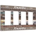 SdmnsgT Family Home Inspirational Quotes Rules Print 4 Gang Decorator