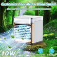thumbnail image 3 of Cooling Fan with 7 Colors LED Light, Ice Cooling Fan Evaporative Air Cooler for Room Office, 3 of 5