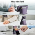 thumbnail image 4 of ELEHOLD Case for Google Pixel 9A, 2-in-1 Magnetic RFID Leather Wallet Case with Card Slots & Kickstand,Purple, 4 of 6
