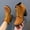 Yellow, variant on Ankle Boots for Women Chunk Block Heel Lace Up Waterproof Buckle Boot Winter Fall Fashion Booties Side Zip Green 42