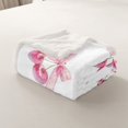 thumbnail image 3 of Erosebridal Cartoon Ribbon Sherpa Blanket, Bow Cherry Fuzzy Blanket Throw, Pink, 3 of 6