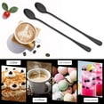 thumbnail image 4 of 9 Inch Long Handle Iced Tea Spoon, Ksopiavobs Set of 6 Stainless Steel Iced Teaspoon for Iced Tea, Coffee, Cocktail, Milkshake, Cold Drink (Black), 4 of 7