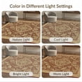 thumbnail image 7 of ODIKA 8'x10' Ultra-Soft Area Rug, Vintage Web Traditional Ornate Teardrop Motif Dense Carpect Deepburgundy None Washable, Bare feet friendly, Silk-Touch for Bedroom, Under Sectional, 7 of 7