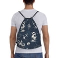 thumbnail image 2 of Bingfone Vintage Marine Drawstrings Backpacks Bags For Men Women Gym Drawstrings Bag, 2 of 9
