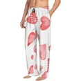thumbnail image 2 of Haiem Pink Hearts Men's Pajama Pants Ultra Lightweight Pjs Bottoms Sleepwear Bottom Pants with Pocket Drawstring-Large, 2 of 9