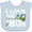 AE-Light Blue, variant on Inktastic I Love the '80s-musical Notes Boys or Girls Baby Bib