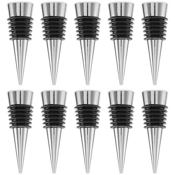 Wine Stopper,10Pcs Reusable Bottle Stoppers with Leak Proof Airtight,DIY Cork for Bar,Holiday Party,Keep Fresh