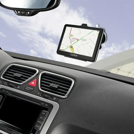 FLOUREON 7 Inch Capacitive LCD Touch Screen Truck&Car GPS Navigation SAT NAV Navigator Lifetime Map Updates