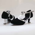 thumbnail image 6 of Professional Latin Dance Shoes for Women Satin Sequins Pointed Toe Closed Toe Ballroom Wedding Dancing Shoes Tacones De Mujer Elegantes, 6 of 9