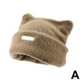 thumbnail image 4 of Cute Warm Plush Beanie Hat with Ears Decorative Winter Faux Fur Knitted Use Keep Warm for Women Outdoor Beanie, 4 of 9