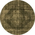 thumbnail image 1 of Ahgly Company Indoor Round Oriental Brown Industrial Area Rugs, 5' Round, 1 of 4