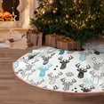 thumbnail image 5 of Sikiie Winter Art Blue and Black Moose Christmas Tree Skirt, Christmas Tree Decorations, Christmas Decor, Tree Mat Decoration(30-48IN)-36", 5 of 6