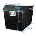thumbnail image 2 of Spec-D Tuning 29x16x18 Truck Pickup Bed Utility Chest Aluminum Black Tool Box Trailer Storage W/ Lock Key, 2 of 7