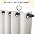 thumbnail image 6 of Full Blackout Curtains for Bedroom & Living Room, Grommet Drapes, Thermal Insulated Textured Blackout Curtains 2 Panels Set, W50" x L84", Beige, 6 of 7