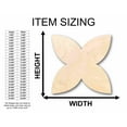 thumbnail image 2 of Unfinished Wood Star Flower Petals Silhouette - Craft- up to 46" DIY 10" / 1/4", 2 of 3