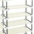 thumbnail image 2 of Cfowner 7 Tiers Portable Shoe Rack Closet Fabric Cover Shoe Storage Organizer Cabinet Beige, 2 of 7