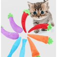 thumbnail image 2 of 4 productos para mascotas, juguetes interactivos para gatos, gato de peluche corto, hoja de menta pura, forma vegetal, juguetes para gatos de menta, 2 of 5