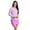 Light Pink/White, variant on IBKUL Women's Landon Stripe II Print Long Sleeve Mock Neck Top, Color: Peach/White, Size: XL