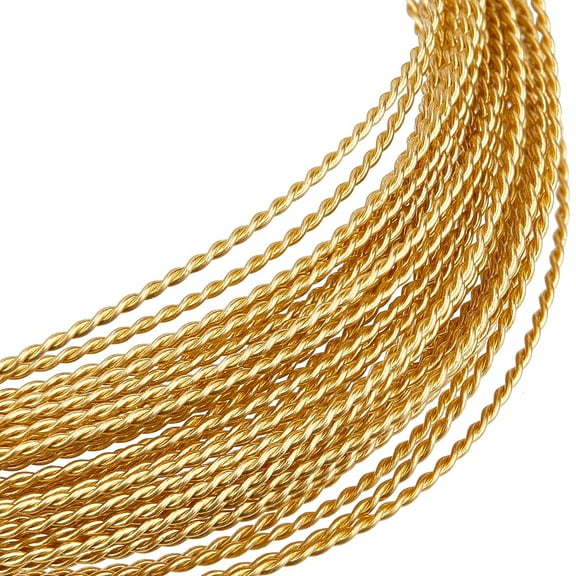 20 Gauge 23Ft Resistant Brass Craft Wire Round Twist Gold Jewelry Wire for Necklace Bracelet Making and Other Handmade Project diy