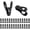 Black, variant on YTCYKJ 30PCS Hanger Clips , Multi-Purpose Hanger Clips for Hangers, Finger Clips for Plastic Clothes Hangers, Pants Hangers Clips ,White