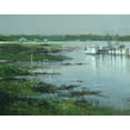 thumbnail image 2 of Bansemer, Roger 32x26 Gold Ornate Wood Framed with Double Matting Museum Art Print Titled - Oyster Beds, 2 of 4