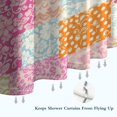 thumbnail image 6 of Pioneer Flower Floral Print Pattern Shower Curtain 36”x72", Bathroom Decorative Shower Curtain Set with 12 Hooks, Waterproof Washable, 6 of 6