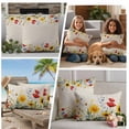 thumbnail image 2 of 2 Pack Outdoor Waterproof Throw Pillow Covers,Pastoral Retro Flowers Decorative Square Pillow Case Patio Pillowcases for Chair Couch Sofa 16x16in, 2 of 9