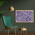 thumbnail image 2 of Abstract Wall Art with Frame, Monochrome Style Triangles Forming Diagonal Squares, Printed Fabric Poster for Bathroom Living Room, 35" x 23", Quartz Purple Grey, by Ambesonne, 2 of 2