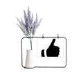 thumbnail image 1 of Alabanza gesto silueta patron Tarjeta de jarrón de lavanda artificial, 1 of 3