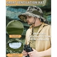 thumbnail image 3 of Safari Outdoor Fishing Hiking Hunting Boating Large Bill Sun Unisex Hat with Neck Flap by Sun Blocker, 3 of 6