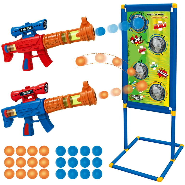 Free Shipping Hot Bee Shooting Game Toy with Shooting Target 24 Foam Balls Gift Toys for Boys Age 8 9 10 Years Old Kids Birthday Christmas Walmart