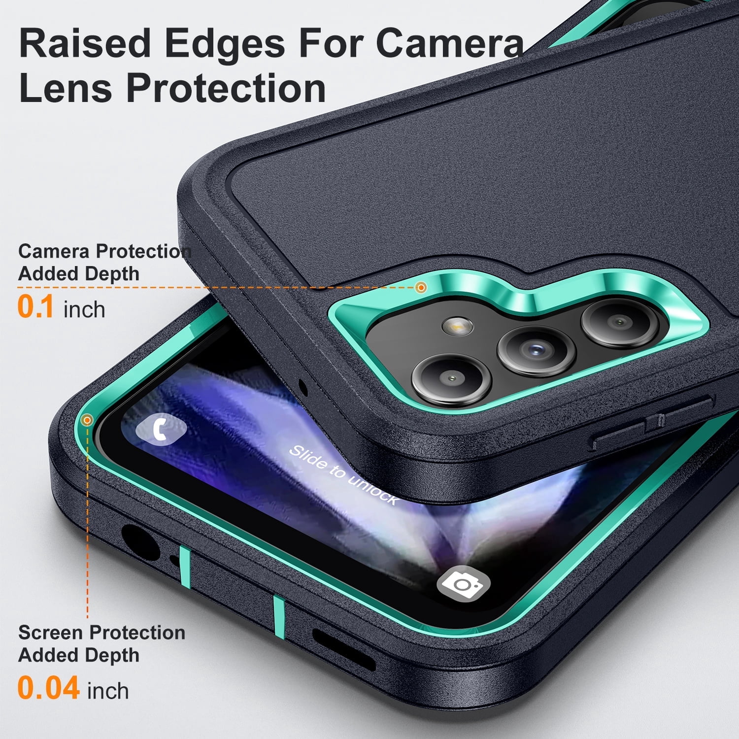 New Case for Samsung Galaxy A54 5G 6.4 inch,Heavy Duty 3 Layer Military Protection with Hidden Kickstand Shock Resistant Armor Hybrid Bumper Rugged Rubber Phone Cover,7 Color