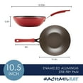 thumbnail image 3 of Rachael Ray Cook + Create Aluminum Nonstick Stir Fry Pan, 10.5-Inch, Red, 3 of 10