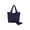 Navy, variant on Solid Color Foldable Nylon Shoulder Tote Bag, Large Capacity Zipper Closure Handbag, Casual Daily Carry Bag for Travel Work Shopping Beach Gym