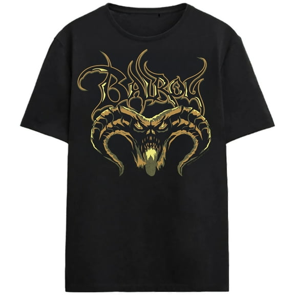 Lord Of The Rings Balrog In Rust Adult Black Crew Neck Short Sleeve T-shirt-Medium
