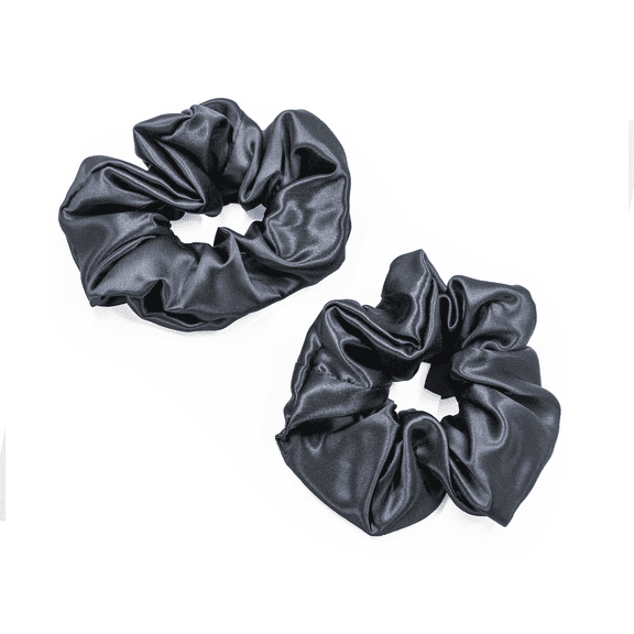 Silk Scrunchies/ Ties for Frizz & Breakage Prevention by The Hair Diagram - 2 per pack