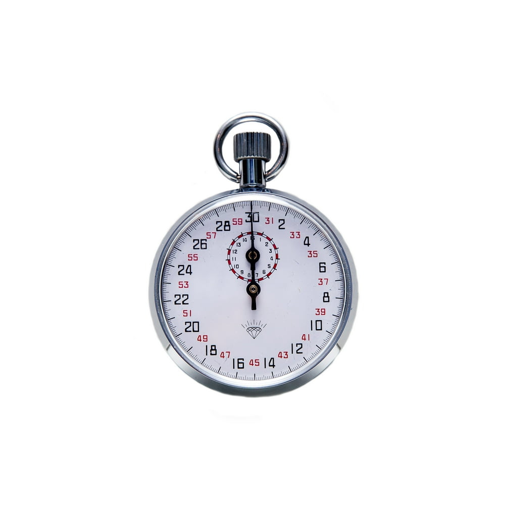 15 Minute "Diamond" Steel Mechanical Stopwatch