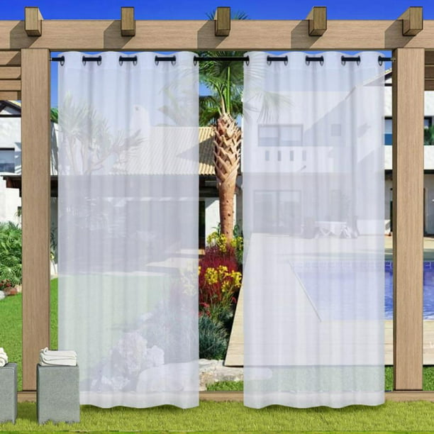 Sheers Outdoor Curtains Garden Decor, Replacement Privacy Curtains For 10×10 Gazebo