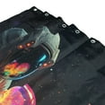 thumbnail image 3 of Yayeee Shower Curtain with Hooks 72"x72" Waterproof Fabric Bathroom Hanging Decor, Black Astronaut, 3 of 5