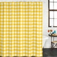 thumbnail image 3 of Yellow Waterproof Fabric Shower Curtain,Country French Rustic Buffalo Plaid Modern Art Waterproof Fabric Shower Curtain for Bathroom Curtains Bathtubs Shower Curtains with 12 Hooks Stall 54x78in, 3 of 8