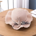 thumbnail image 4 of JYYYBF Children Straw Hat Rabbit Flower Bowknot Decor Sun Protection Fisherman Cap Kids Girls Sunshade Sunscreen Basin Hats, 4 of 5