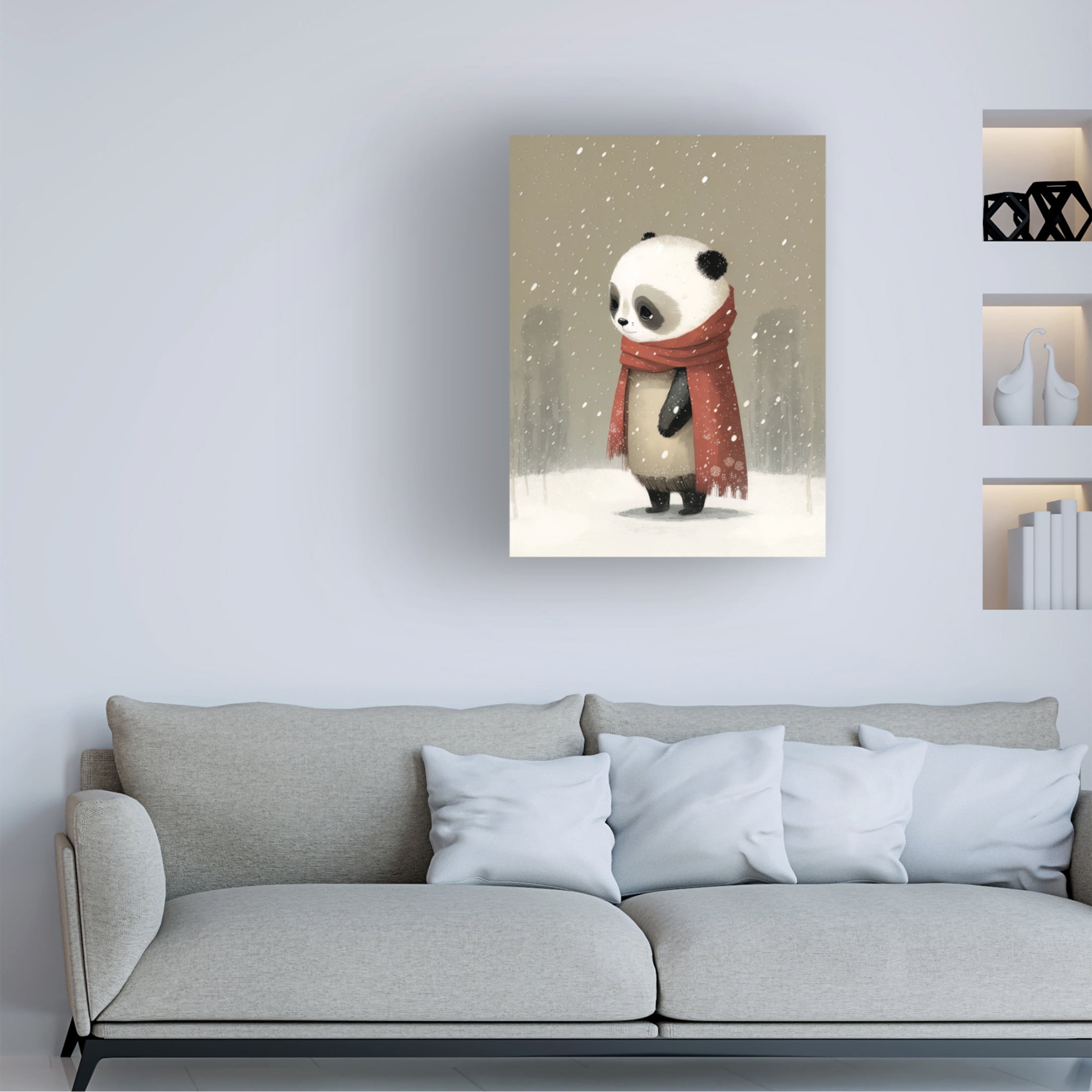 Canvas Wall Art - Bilge Paksoylu 'Panda 3' Wall Art for Living Room, Bedroom, or Office Décor by Trademark Fine Art - 24 x 32 Inches